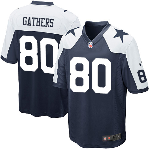 Men's Game Rico Gathers Nike Jersey Navy Blue Alternate - #80 Throwback NFL Dallas Cowboys